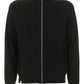 Sleek Black Zip-Up Cotton Blend Jacket