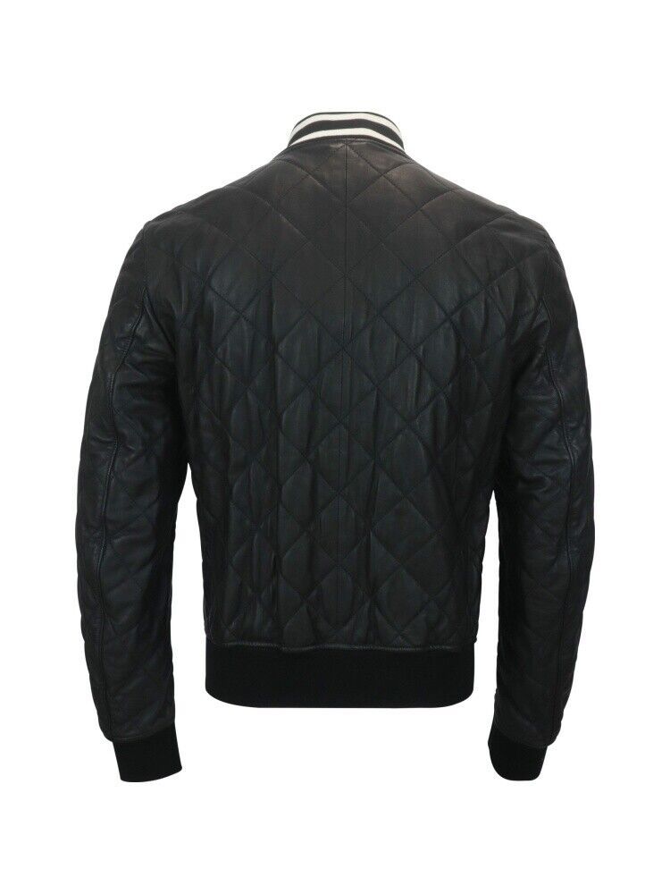 Sleek Black Leather Jacket - Timeless Elegance