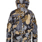 Elegant Hooded Jacket in Black, White & Gold