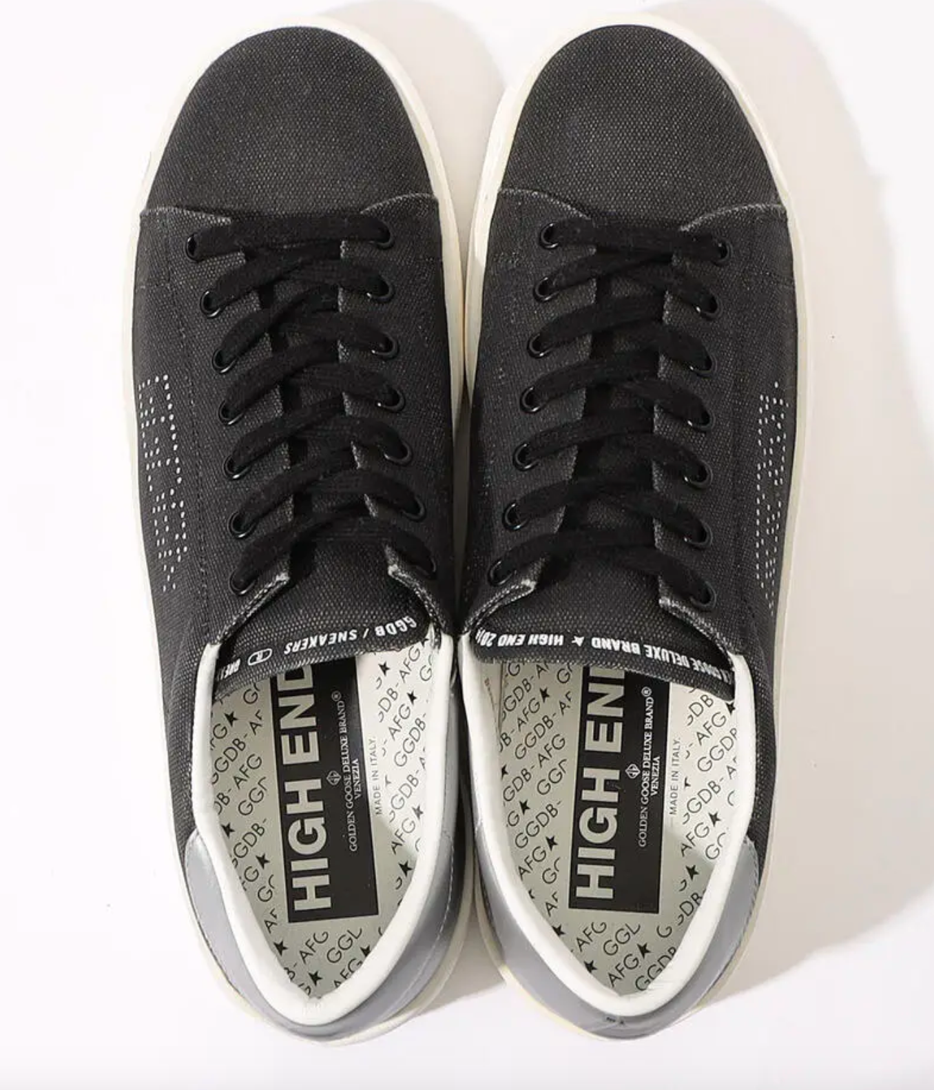 Black & White Leather Sneakers