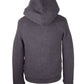 Elegant Grey Hooded Wool-Cashmere Jacket