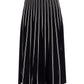 Chic Black Skirt with Embossed Stripes