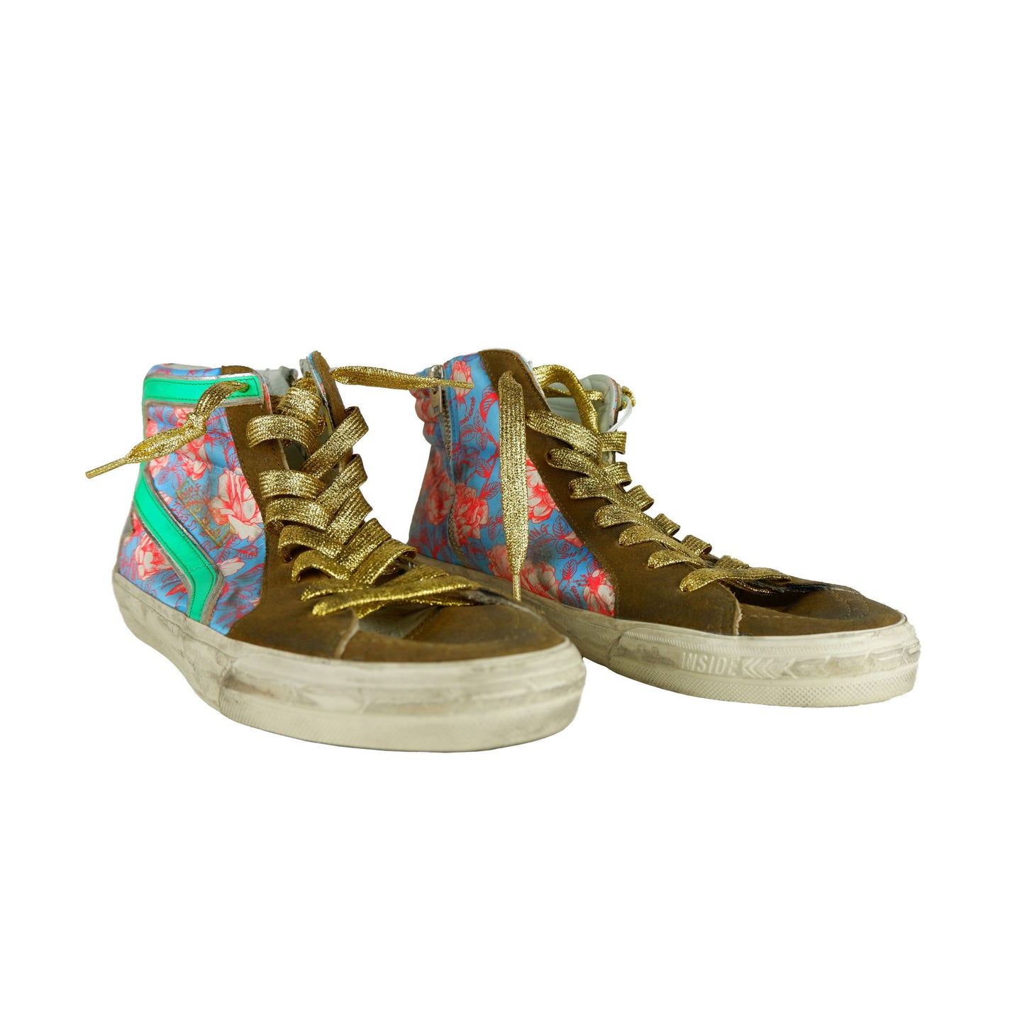 Multicolored Floral Print Luxe Sneakers