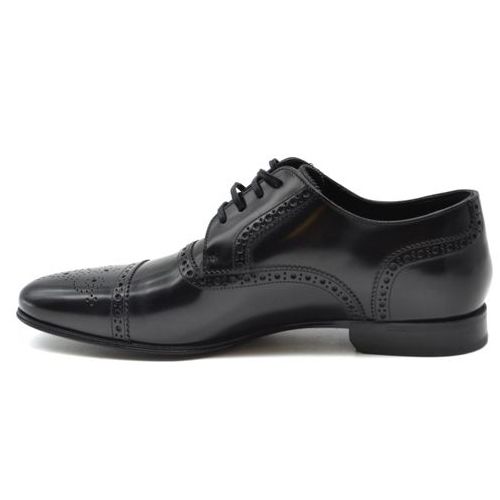 Elegant Black Leather Derby Shoes