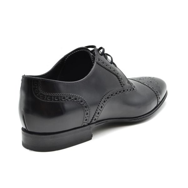 Elegant Black Leather Derby Shoes