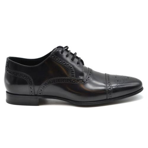 Elegant Black Leather Derby Shoes