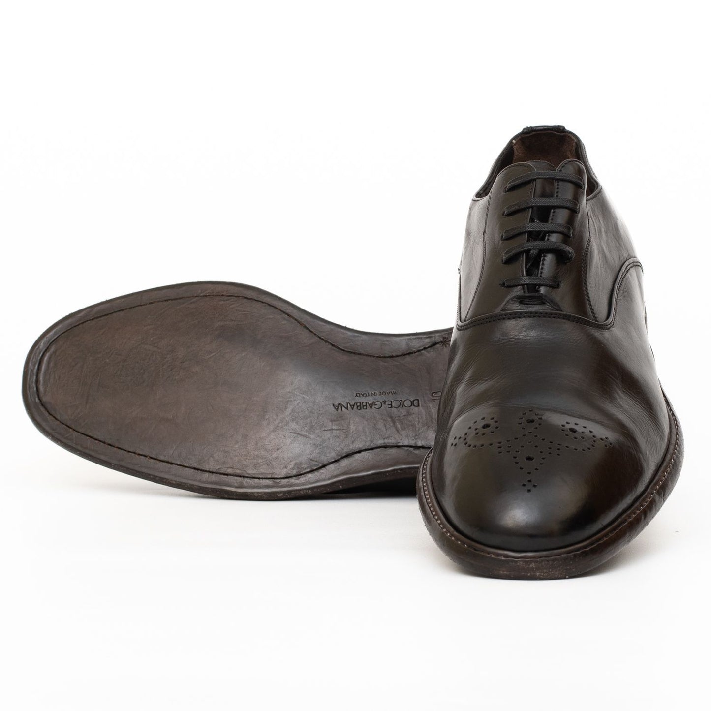 Elegant Men's Black Leather Derby Shoes