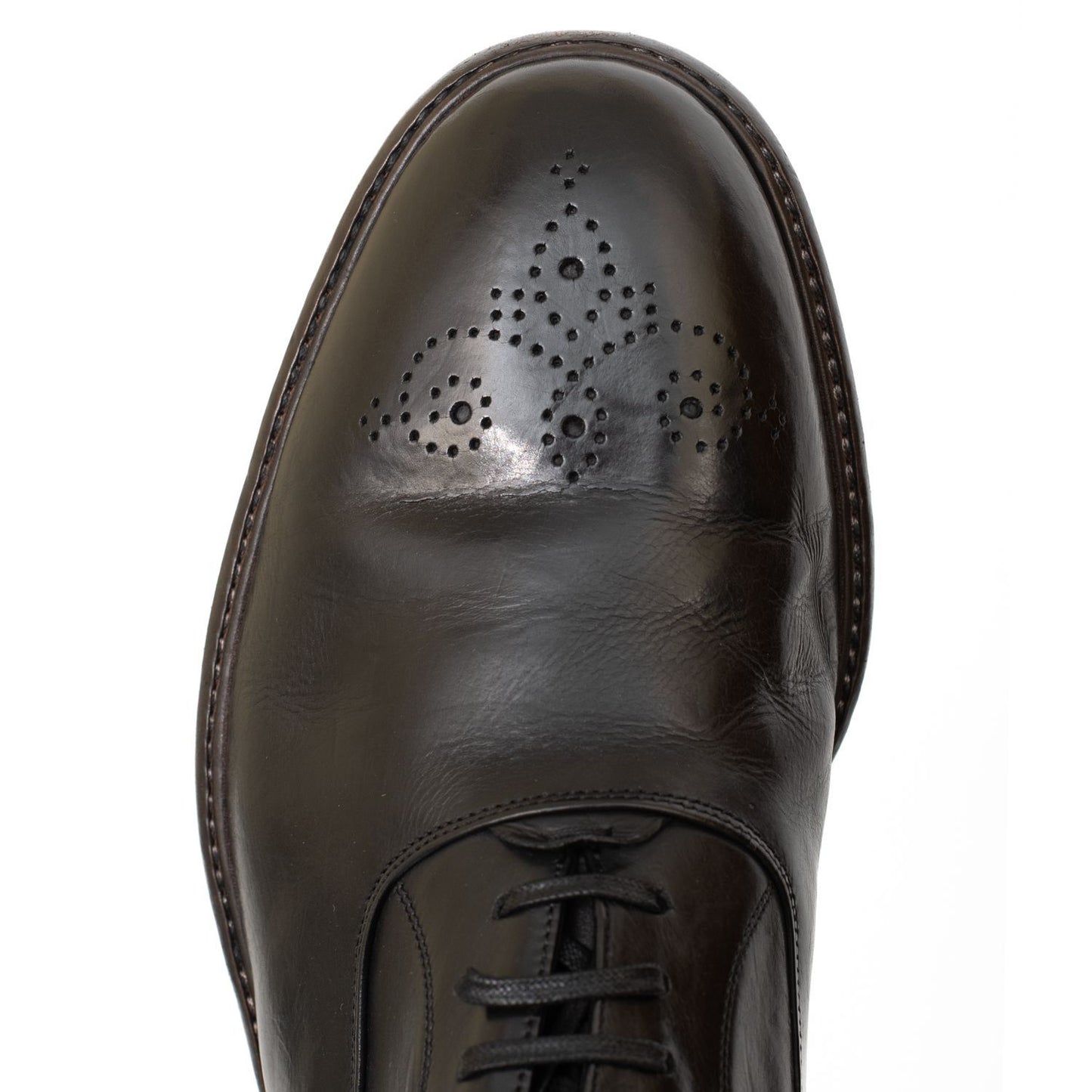 Elegant Men's Black Leather Derby Shoes