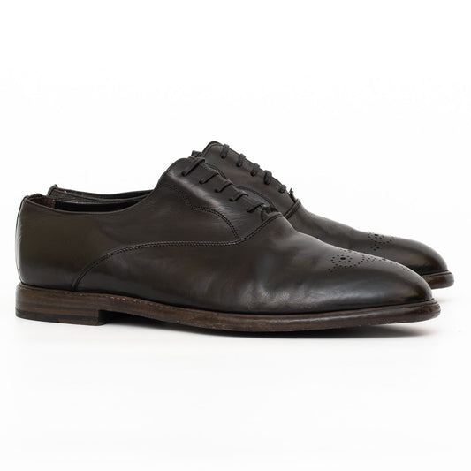 Elegant Men's Black Leather Derby Shoes