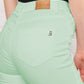 Chic Light Green Slim Fit Women's Jeans
