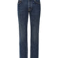 Elegant Slim Fit Suede-Patch Jeans