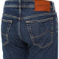 Elegant Slim Fit Suede-Patch Jeans