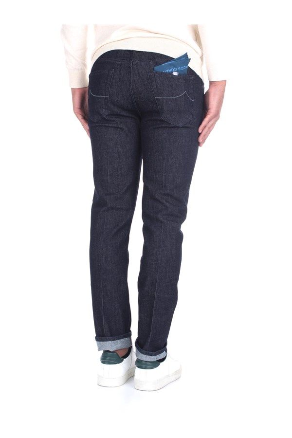 Sleek Slim Fit Designer Jeans with Leather Detail