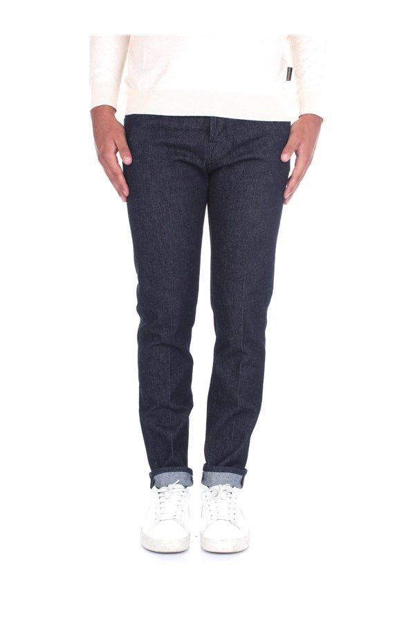 Sleek Slim Fit Designer Jeans with Leather Detail