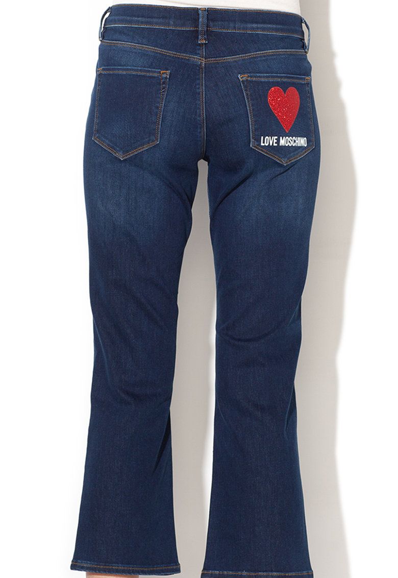 Glitter Heart Logo Regular Fit Jeans