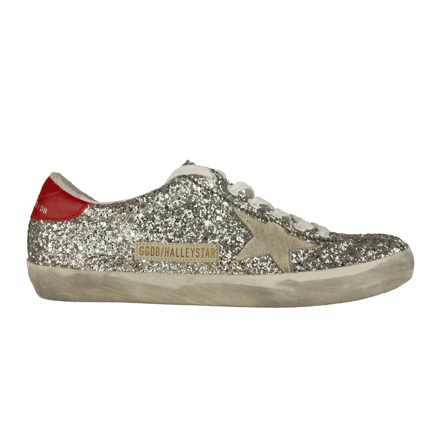 Glittering Silver Sneakers with Iconic Star Detail