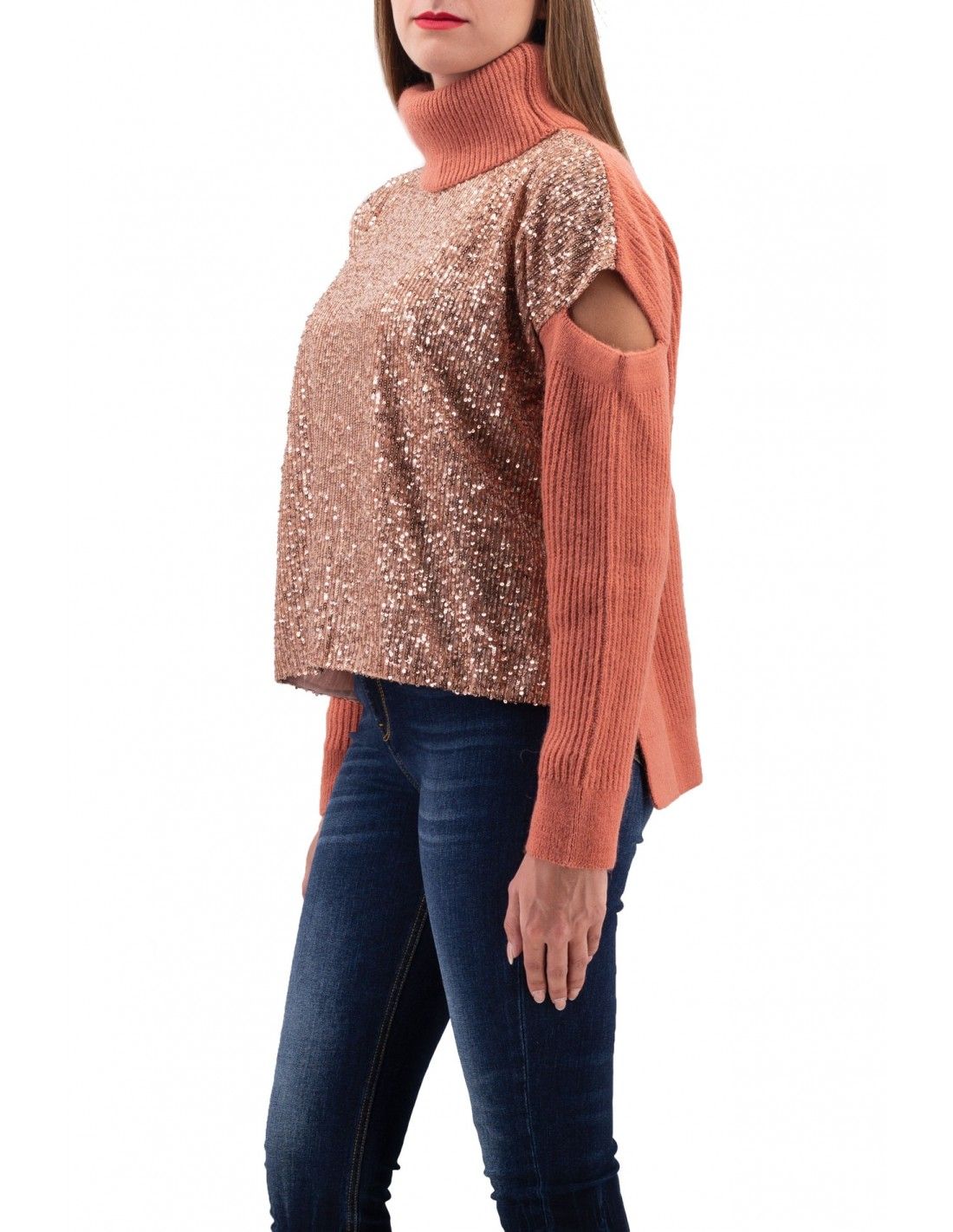 Sequin Embellished Mohair-Blend Sweater