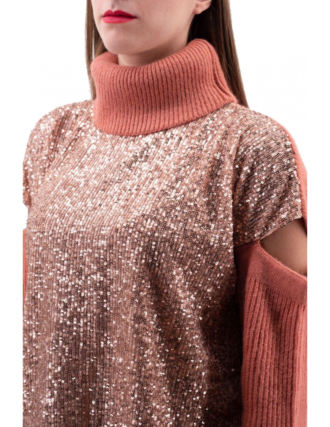 Sequin Embellished Mohair-Blend Sweater