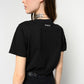 Chic Black Crewneck Tee with Rhinestone Details