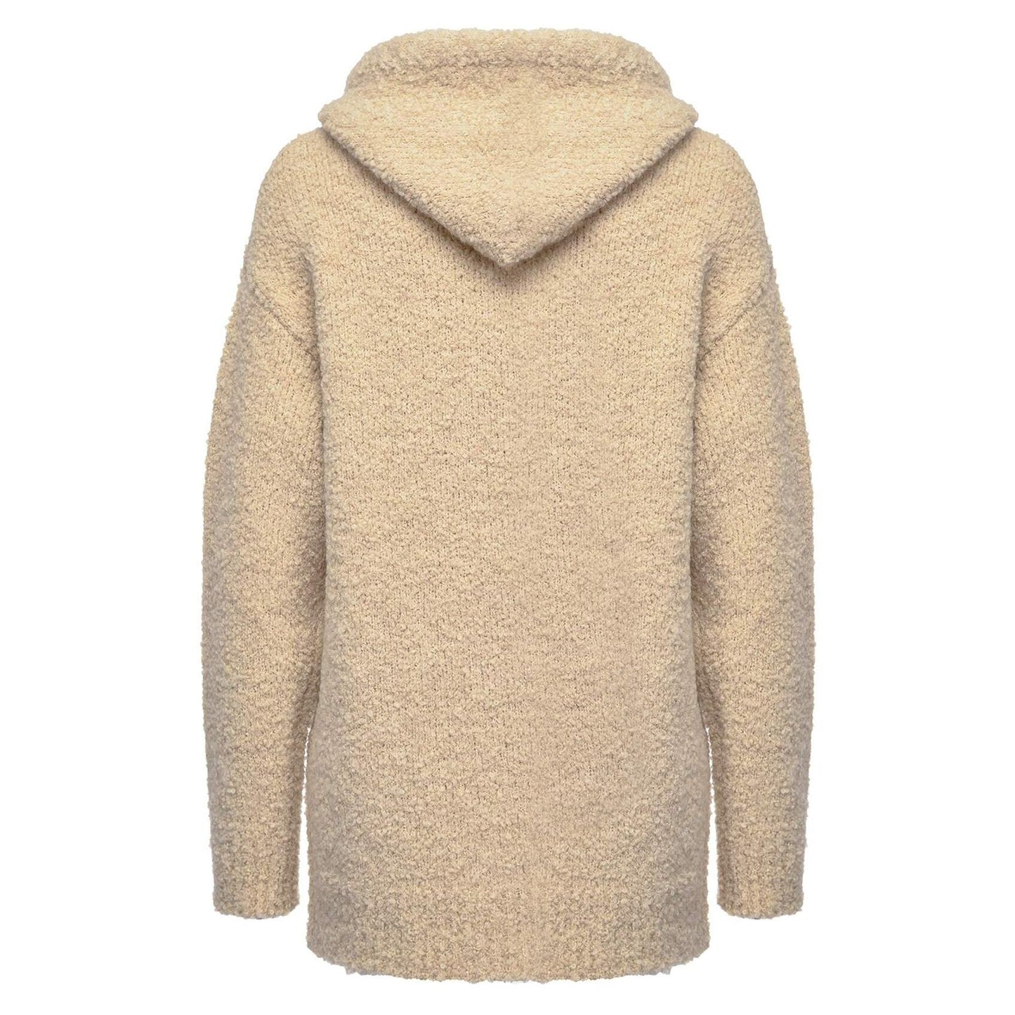 Beige Wool Blend Hooded Sweatshirt