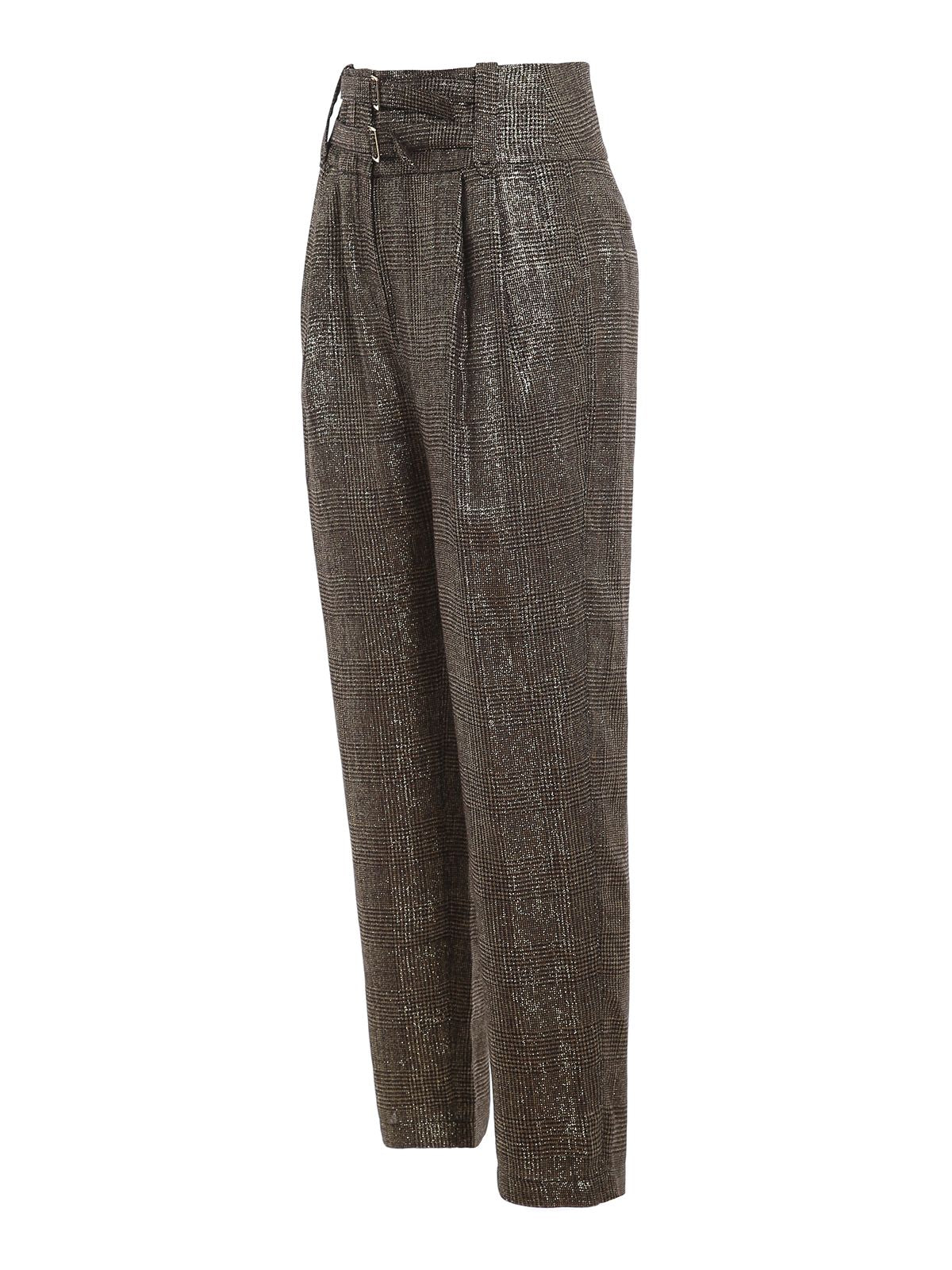 Prince of Wales High-Waisted Trousers