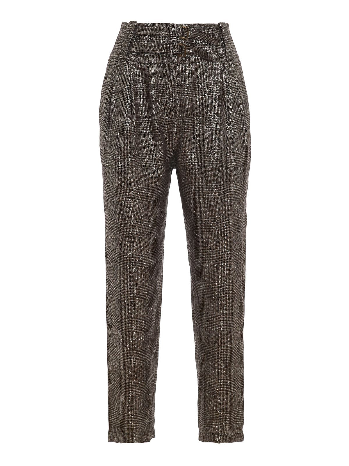 Prince of Wales High-Waisted Trousers