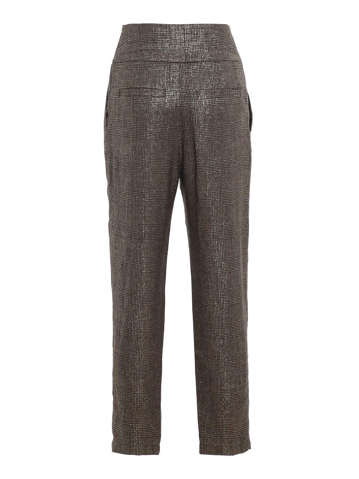 Prince of Wales High-Waisted Trousers