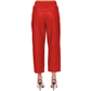 Chic High-Waisted Red Leather Trousers