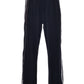 Chic Velvety Sports Trousers with Contrasting Mesh Band