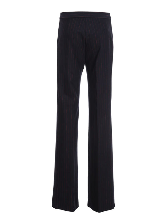 Elegant Pinstripe Pleated Trousers