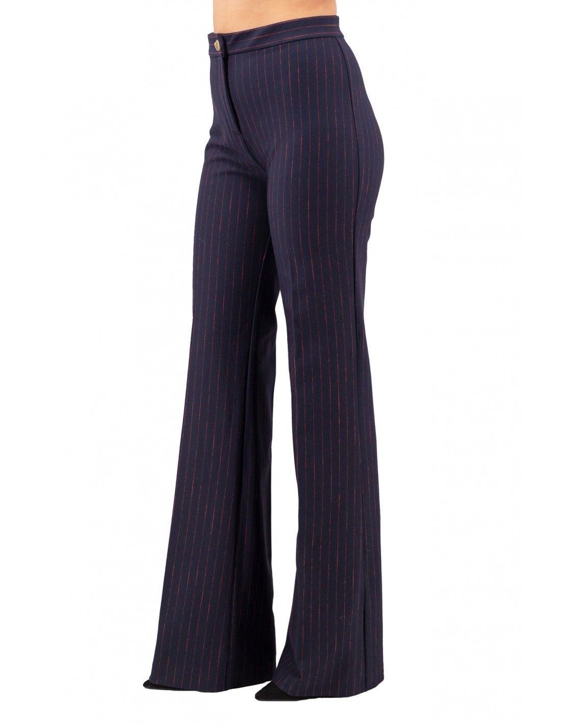 Elegant Pinstripe Pleated Trousers