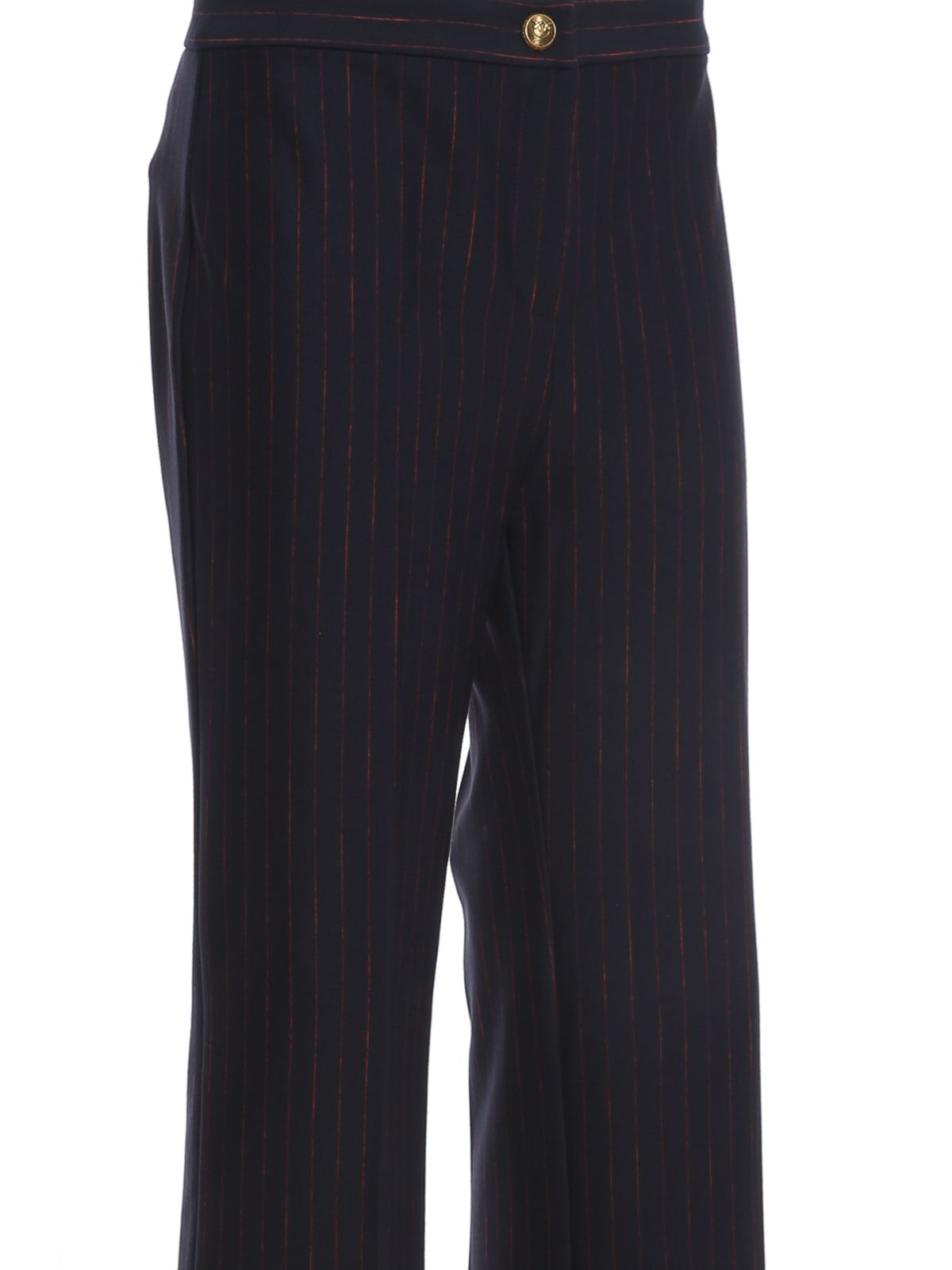 Elegant Pinstripe Pleated Trousers