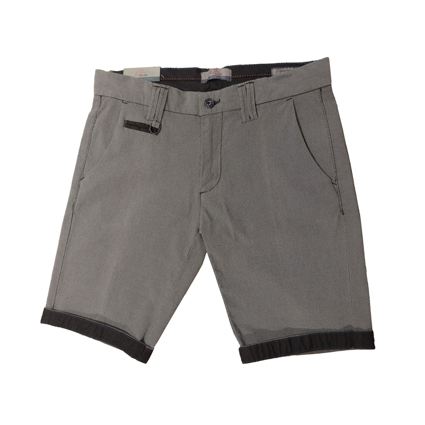 Chic Gray Cotton Blend Bermuda Shorts