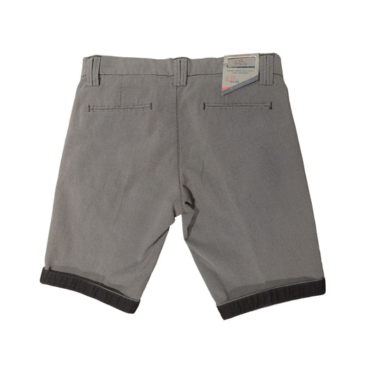 Chic Gray Cotton Blend Bermuda Shorts