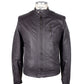 Sleek Dark Grey Eco-Leather Jacket