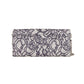 Elegant Blue Lace Effect Shoulder Bag