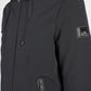 Sleek Black Four-Pocket Hooded Jacket