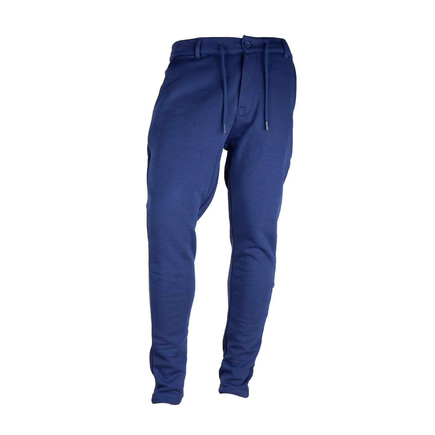 Sleek Cotton Blend Sweatpants in Blue