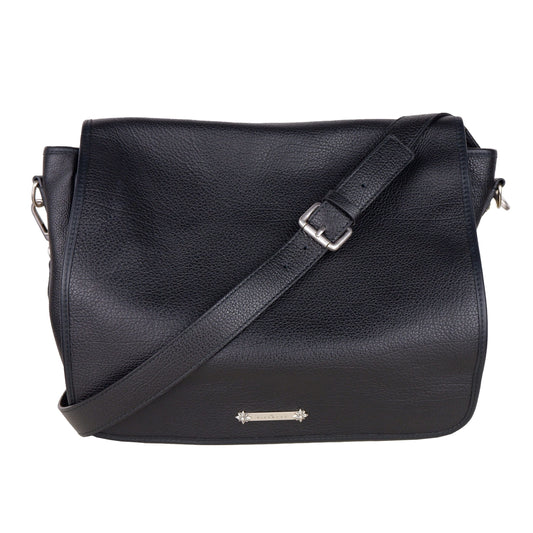 Elegant Black Leather Crossbody Bag