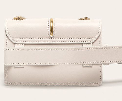 Chic Bianco Leather Crossbody Bag