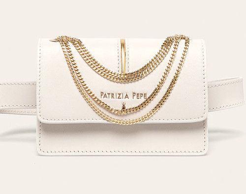 Chic Bianco Leather Crossbody Bag