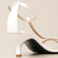 Elegant White Heeled Sandals