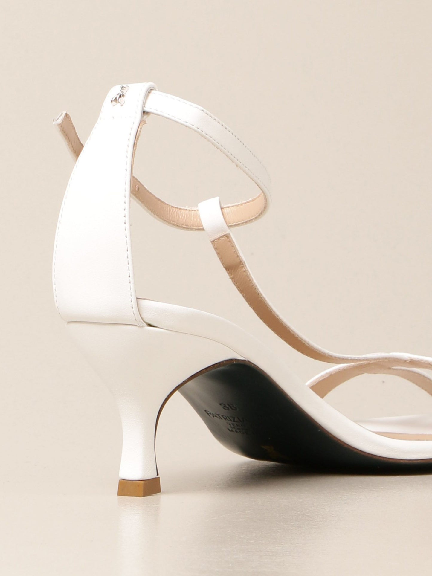 Elegant White Heeled Sandals