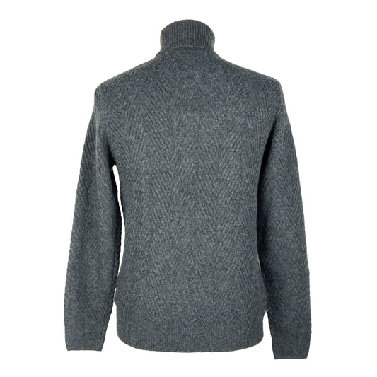 Chic Men's Turtleneck Sweater in Gray