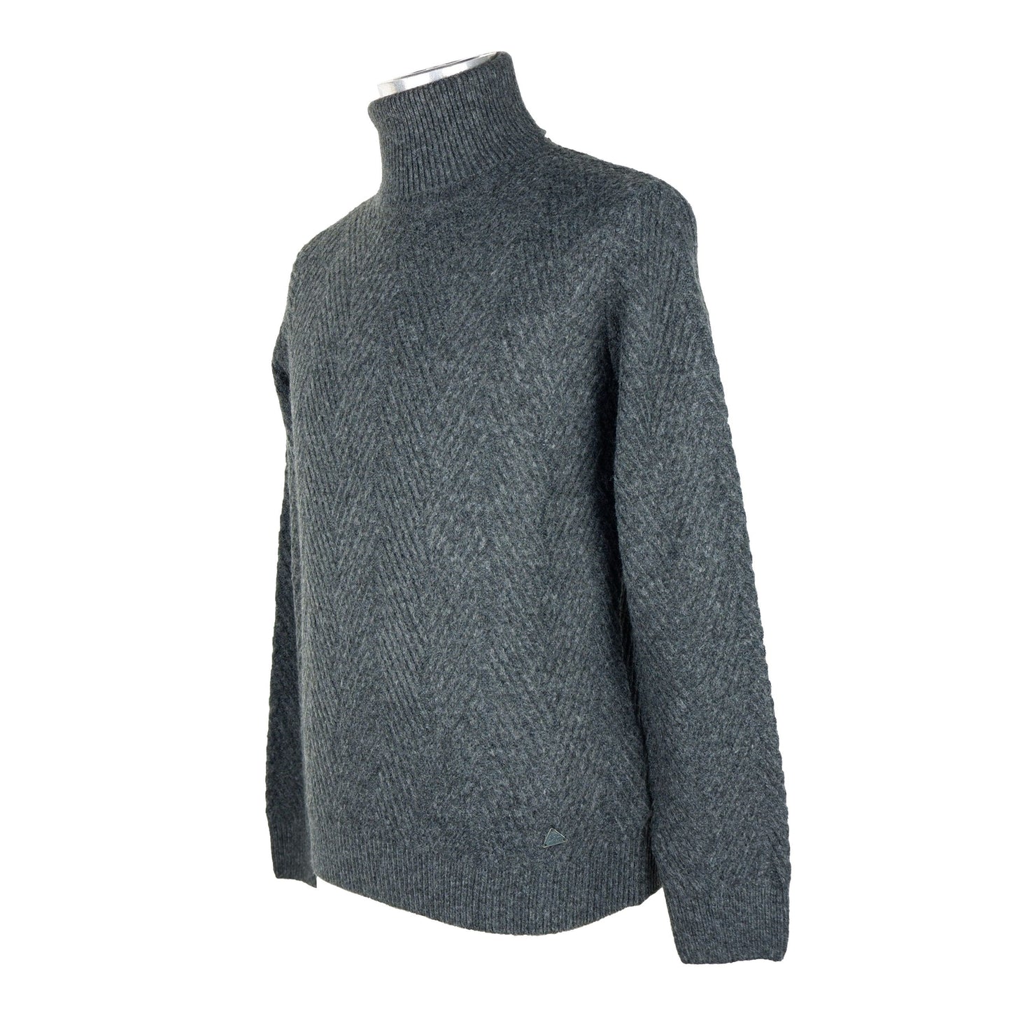 Chic Men's Turtleneck Sweater in Gray