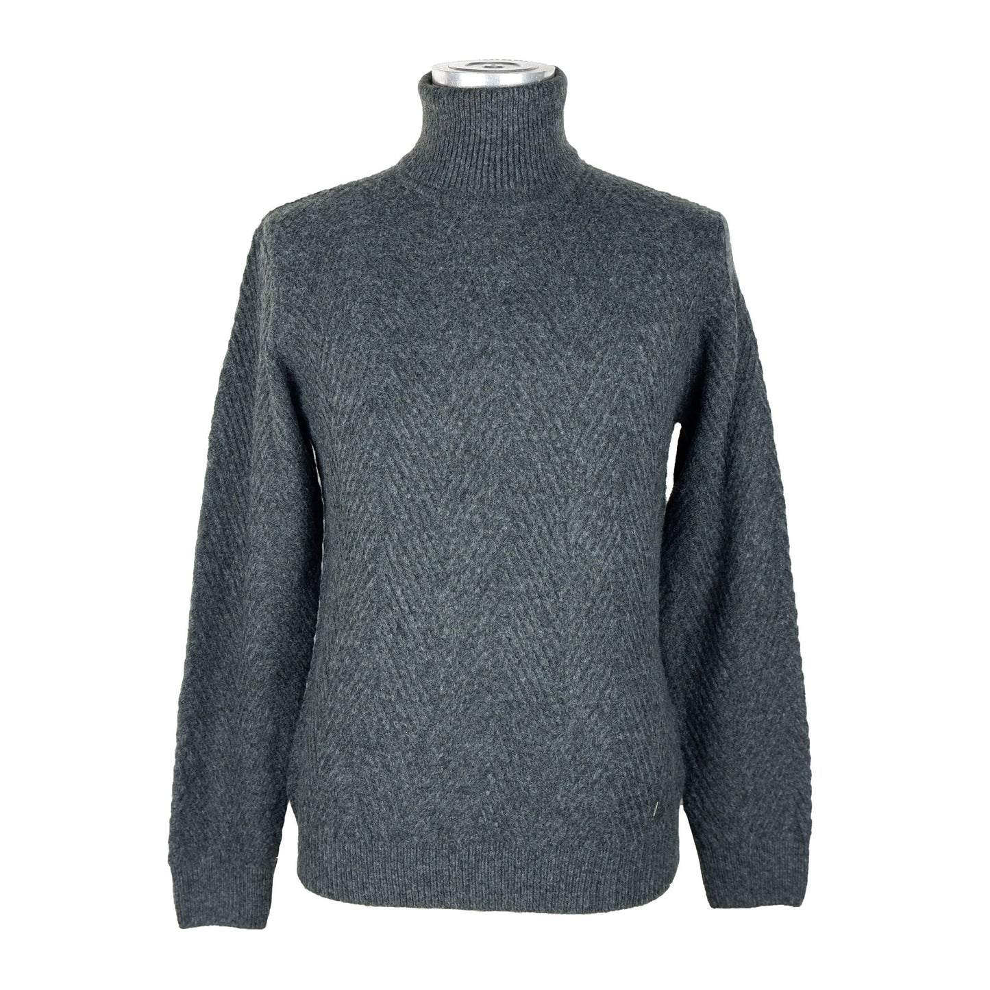 Chic Men's Turtleneck Sweater in Gray