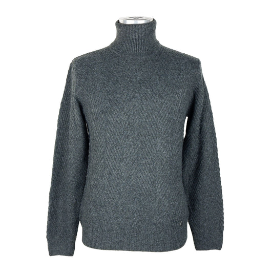 Chic Men's Turtleneck Sweater in Gray