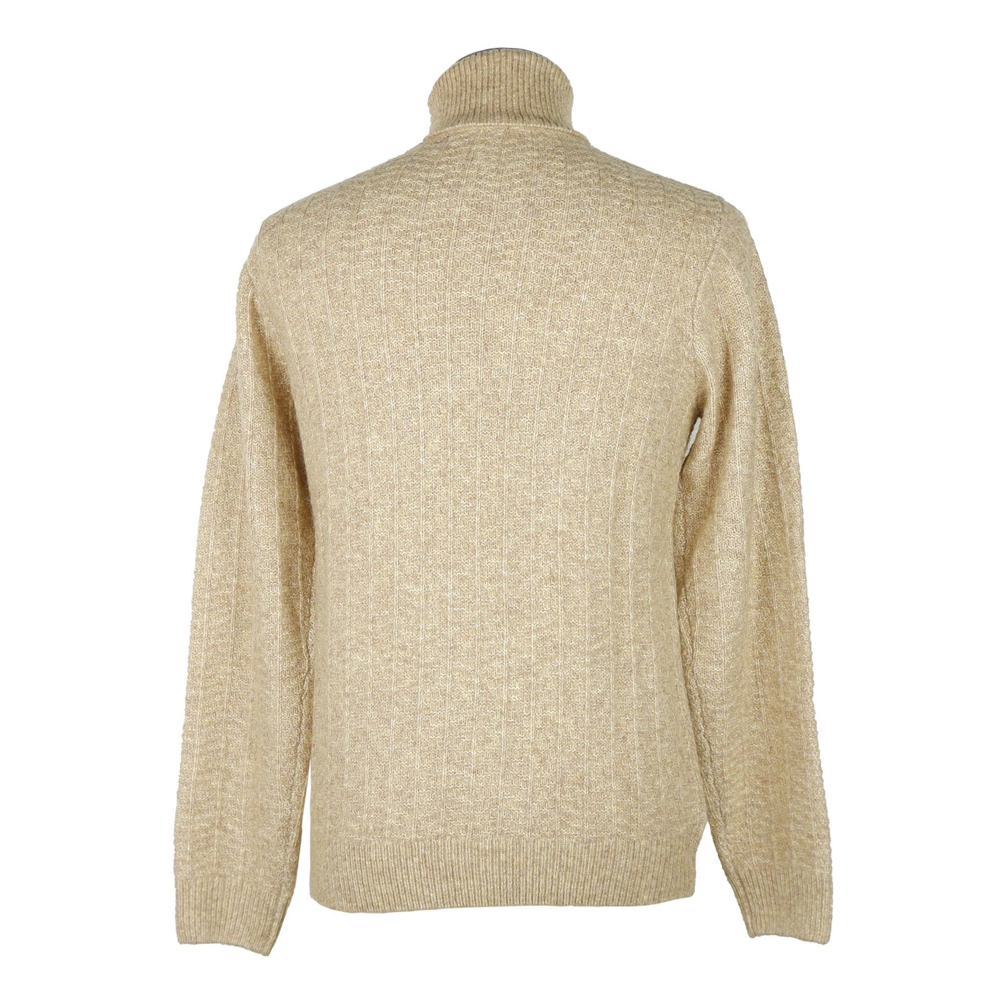 Chic Beige Turtleneck Sweater for Men