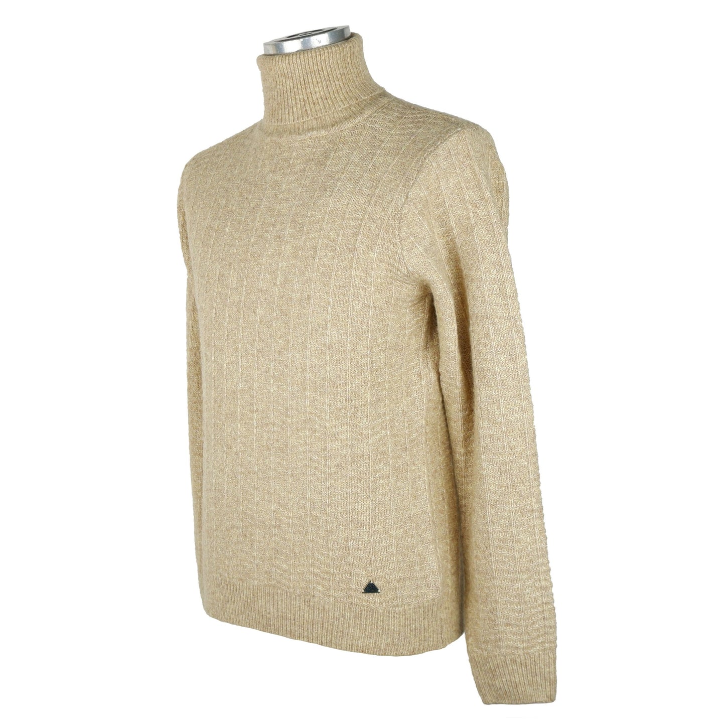 Chic Beige Turtleneck Sweater for Men