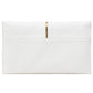 Chic White Shoulder Bag with Gold Accents